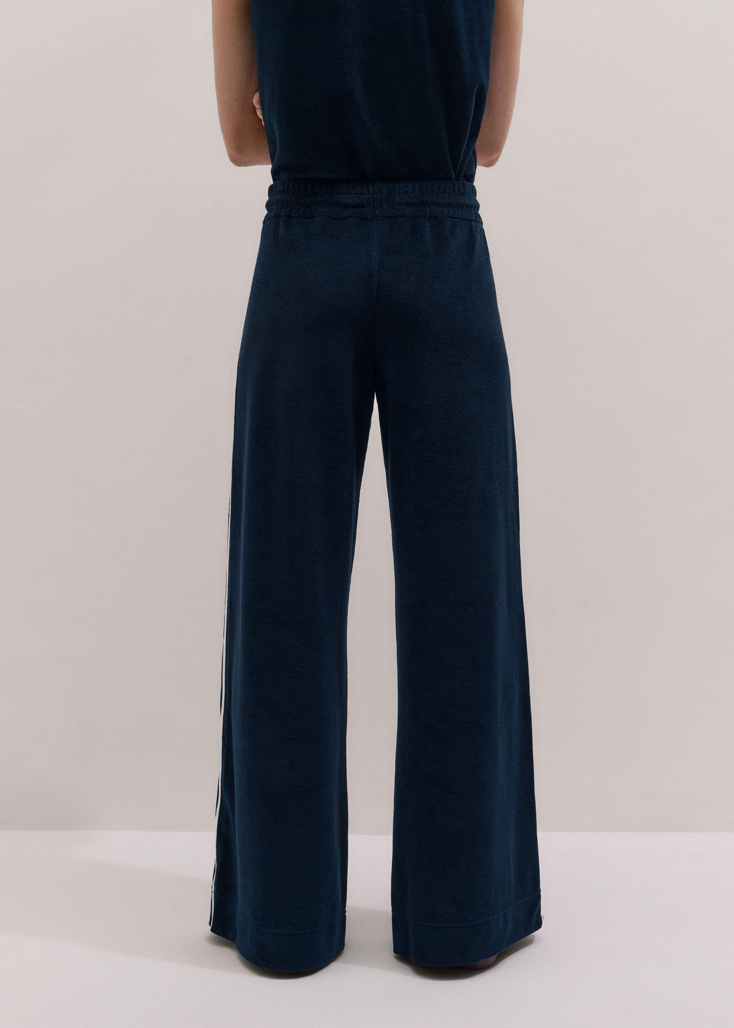 Navy Rib Trim Track Pant meandem