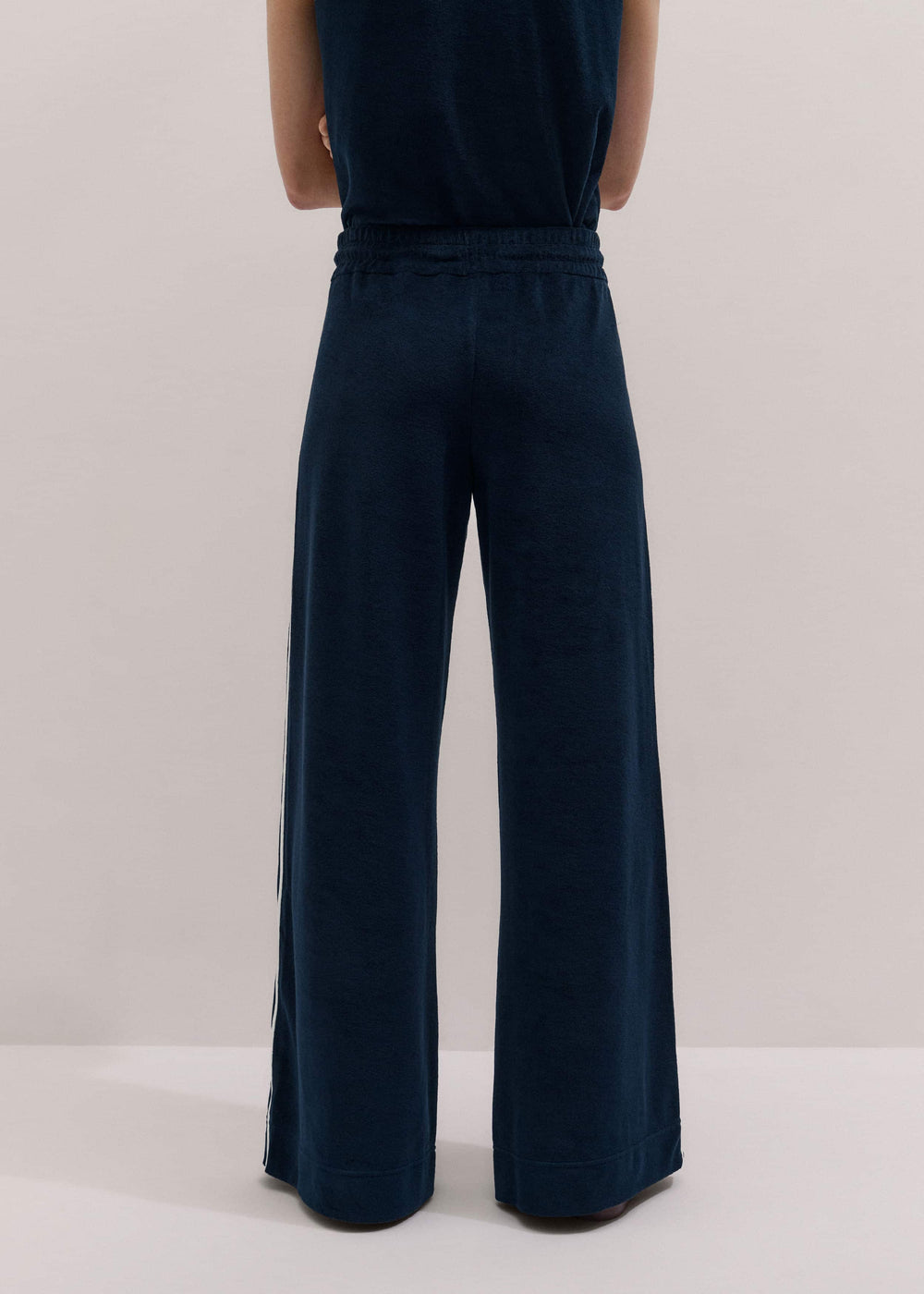 Navy Rib Trim Track Pant meandem