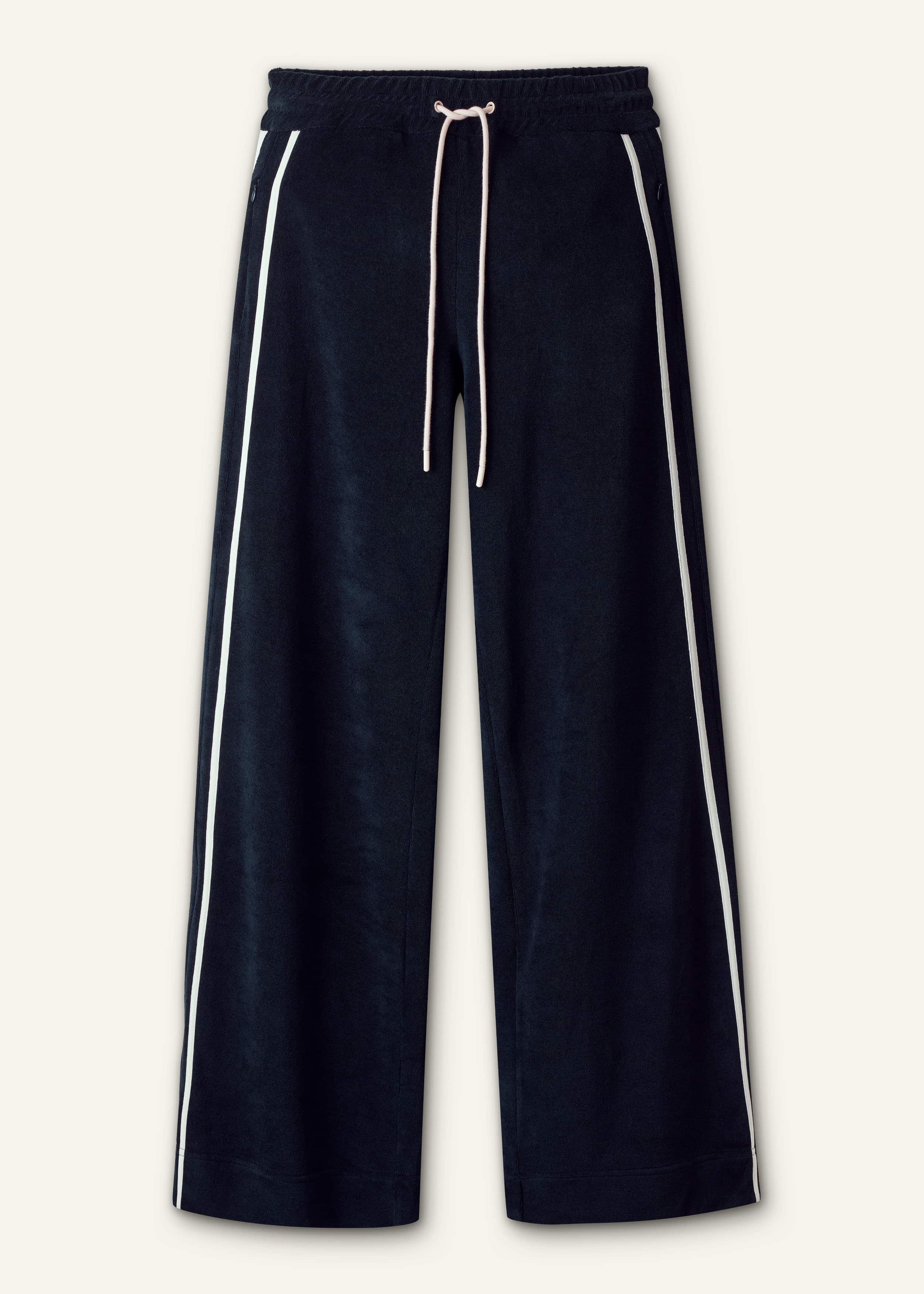 Navy Rib Trim Track Pant meandem
