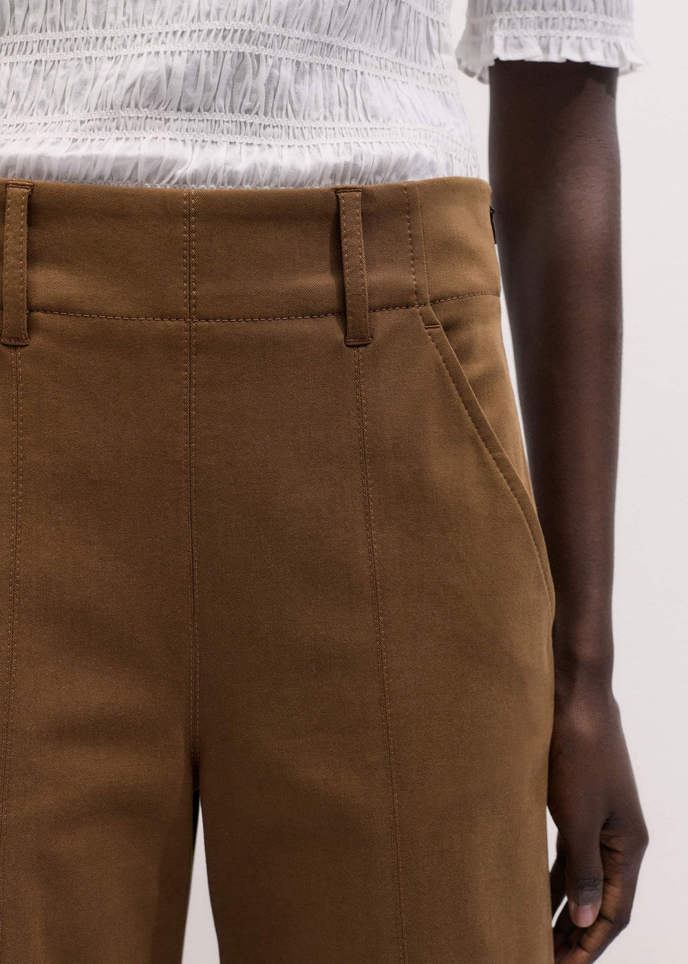 Brown Wide Crop Pant meandem