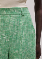 Green Textured Wide-Leg Pant meandem
