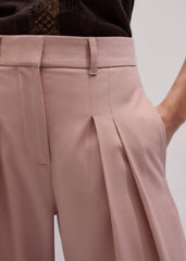 Pink Pleat Wide-Leg Pant meandem