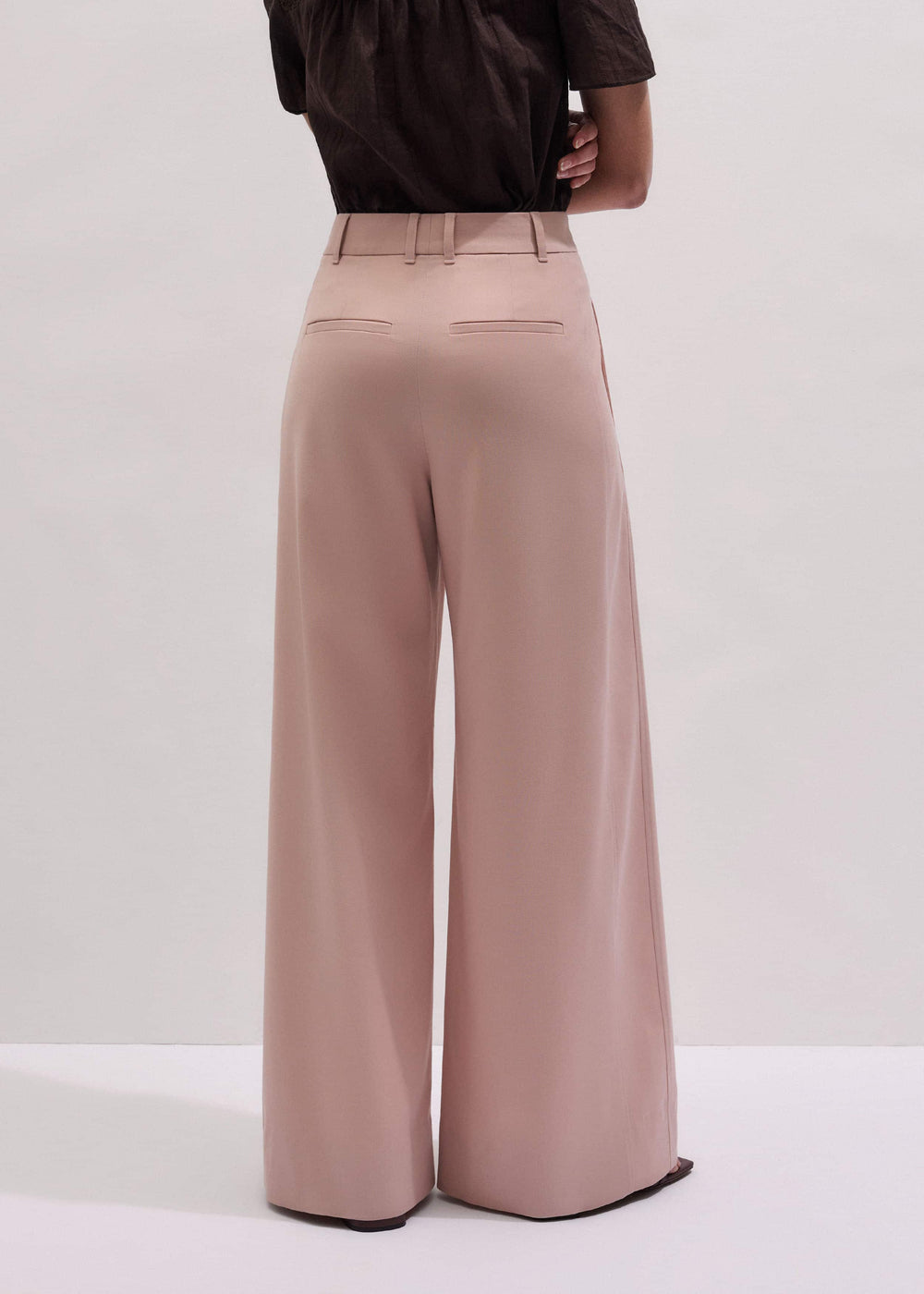 Pink Pleat Wide-Leg Pant meandem