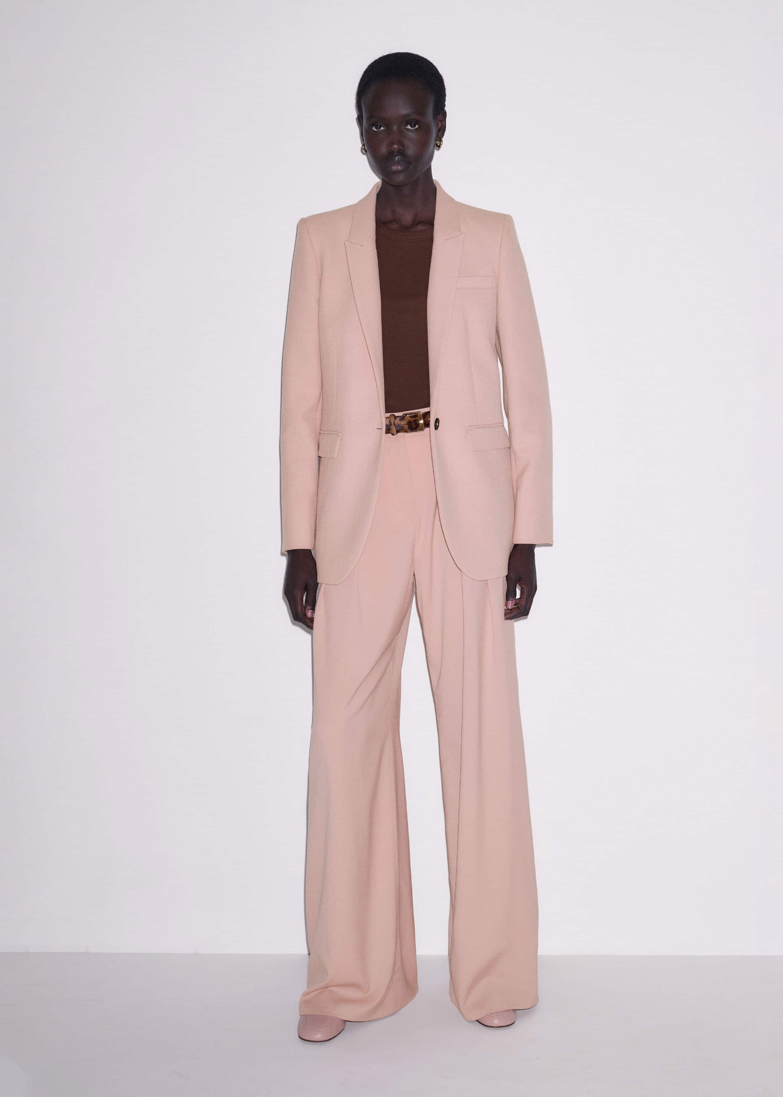 Pink Pleat Wide-Leg Pant meandem