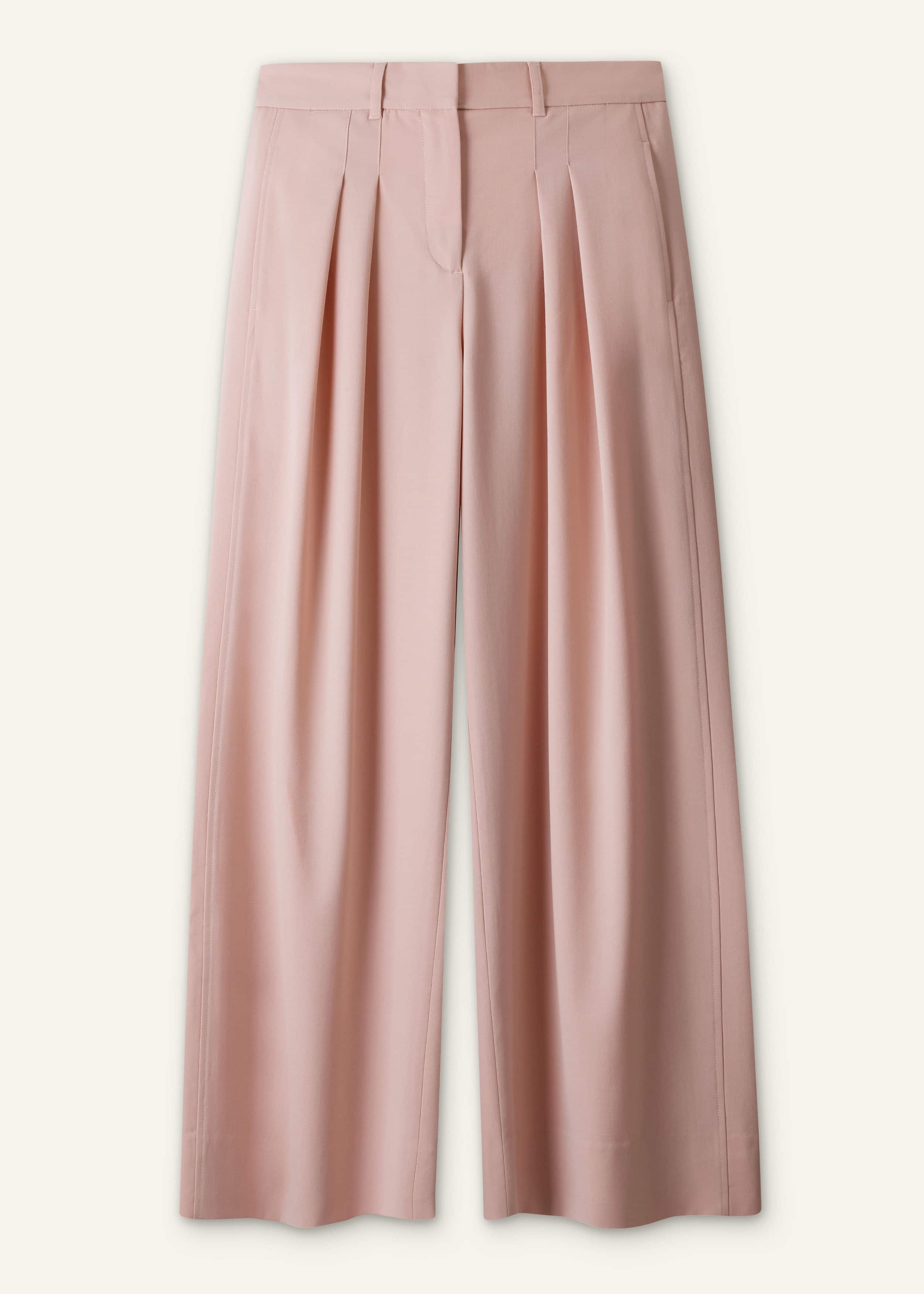 Pink Pleat Wide-Leg Pant meandem