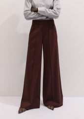 Cinnamon Pinstripe Wide-Leg Pant meandem
