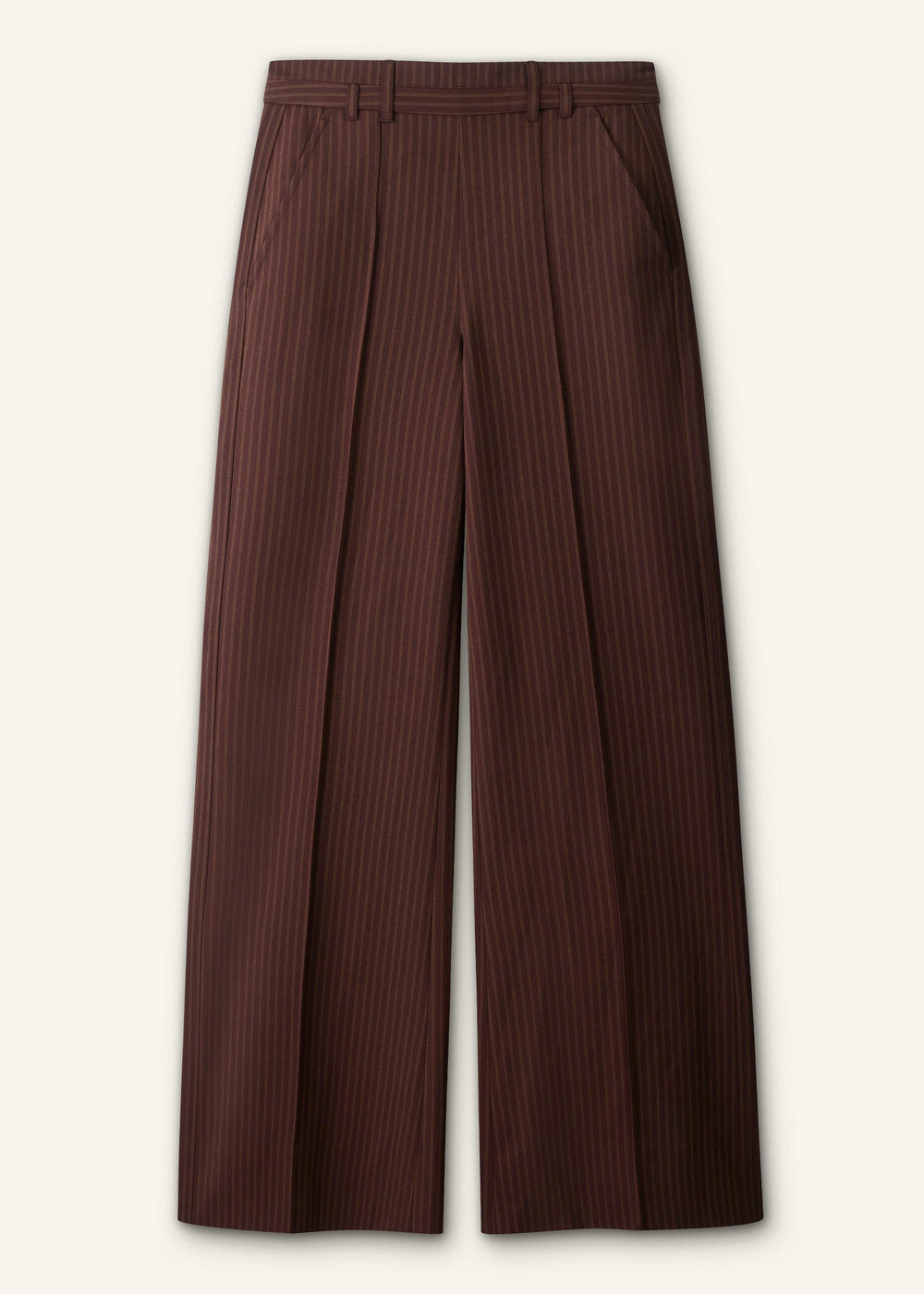 Cinnamon Pinstripe Wide-Leg Pant meandem