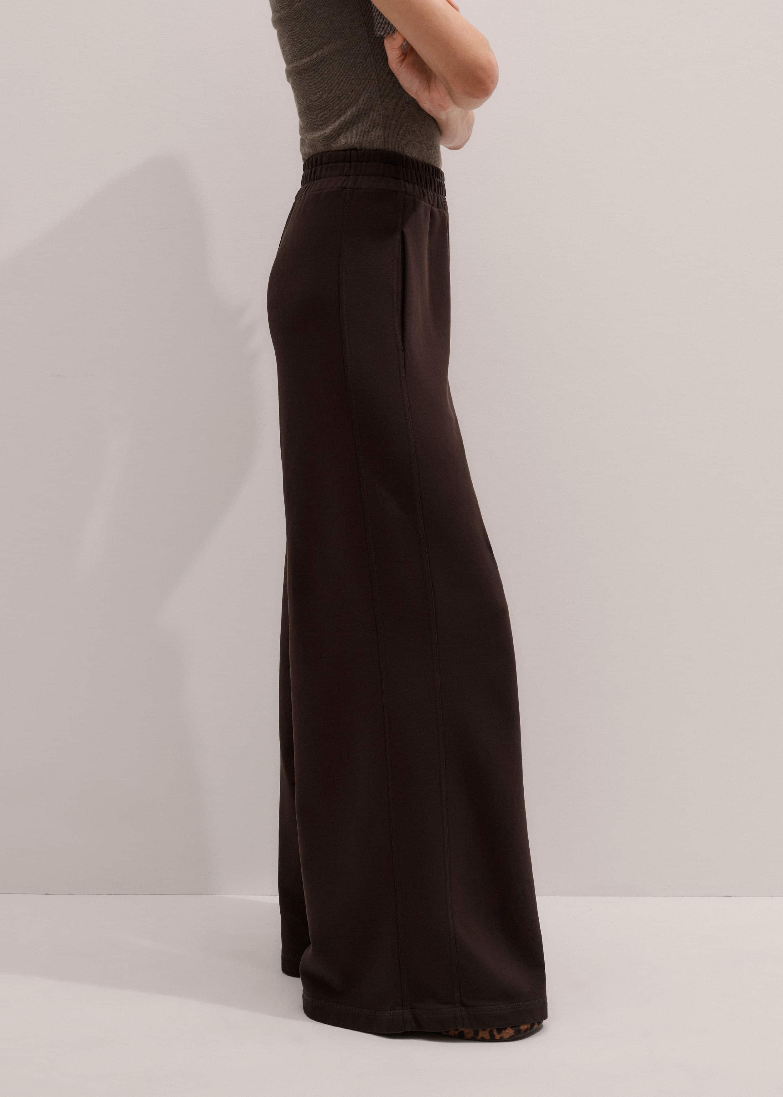 Brown Sweatshirt Wide-Leg Track Pant meandem
