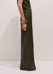 Olive Green Wide-Leg Pant meandem