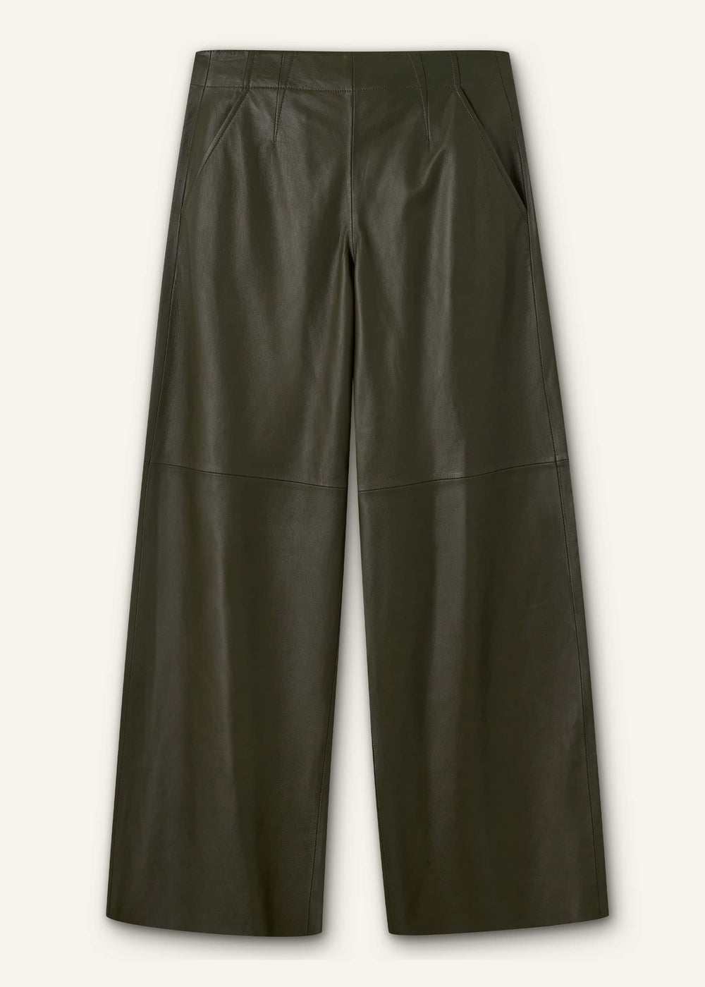 Olive Green Wide-Leg Pant meandem