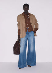 Mid-Blue High Waist Wide Jean meandem