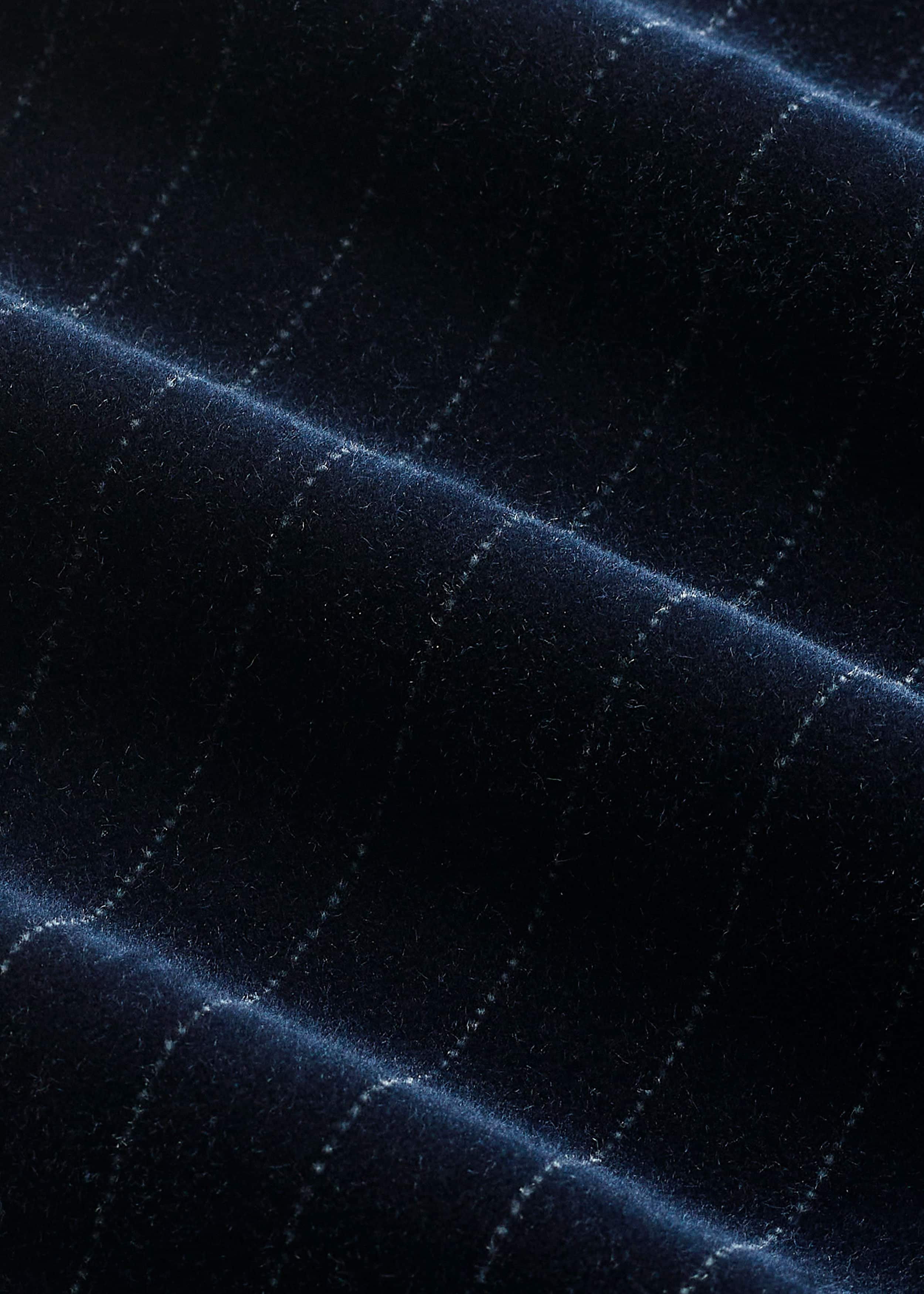 Navy Wool Pinstripe Wide-Leg Pant meandem