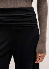 Black Icon Crop Palazzo Pant meandem