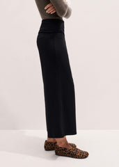 Black Icon Crop Palazzo Pant meandem