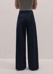 Navy Pinstripe Pleat Front Man Pant meandem