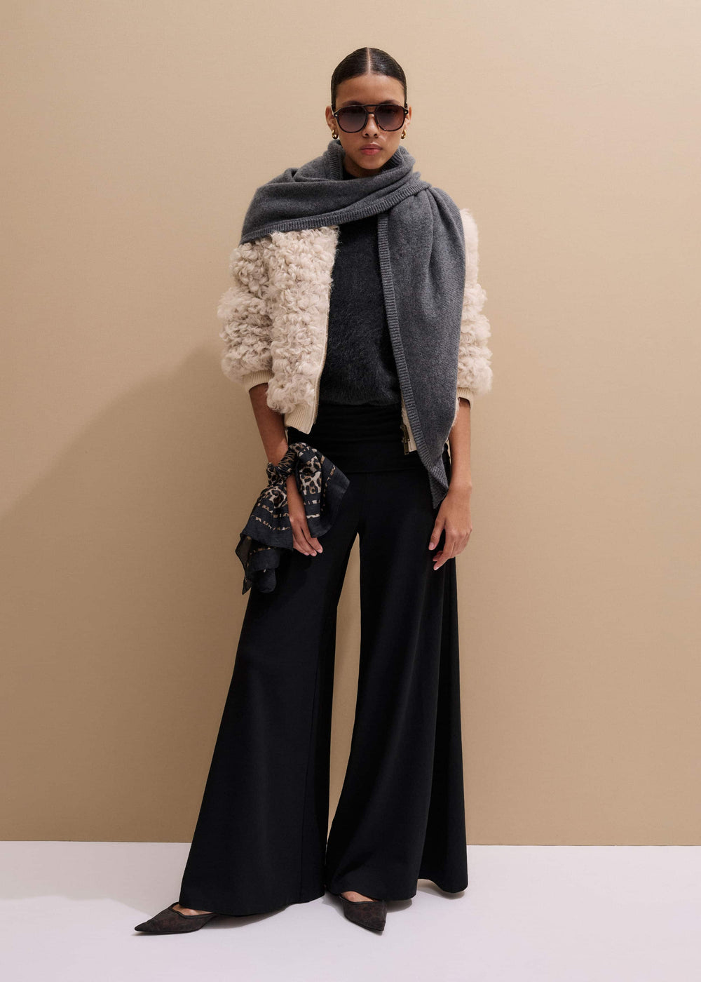 Black Super Wide Palazzo Pant meandem