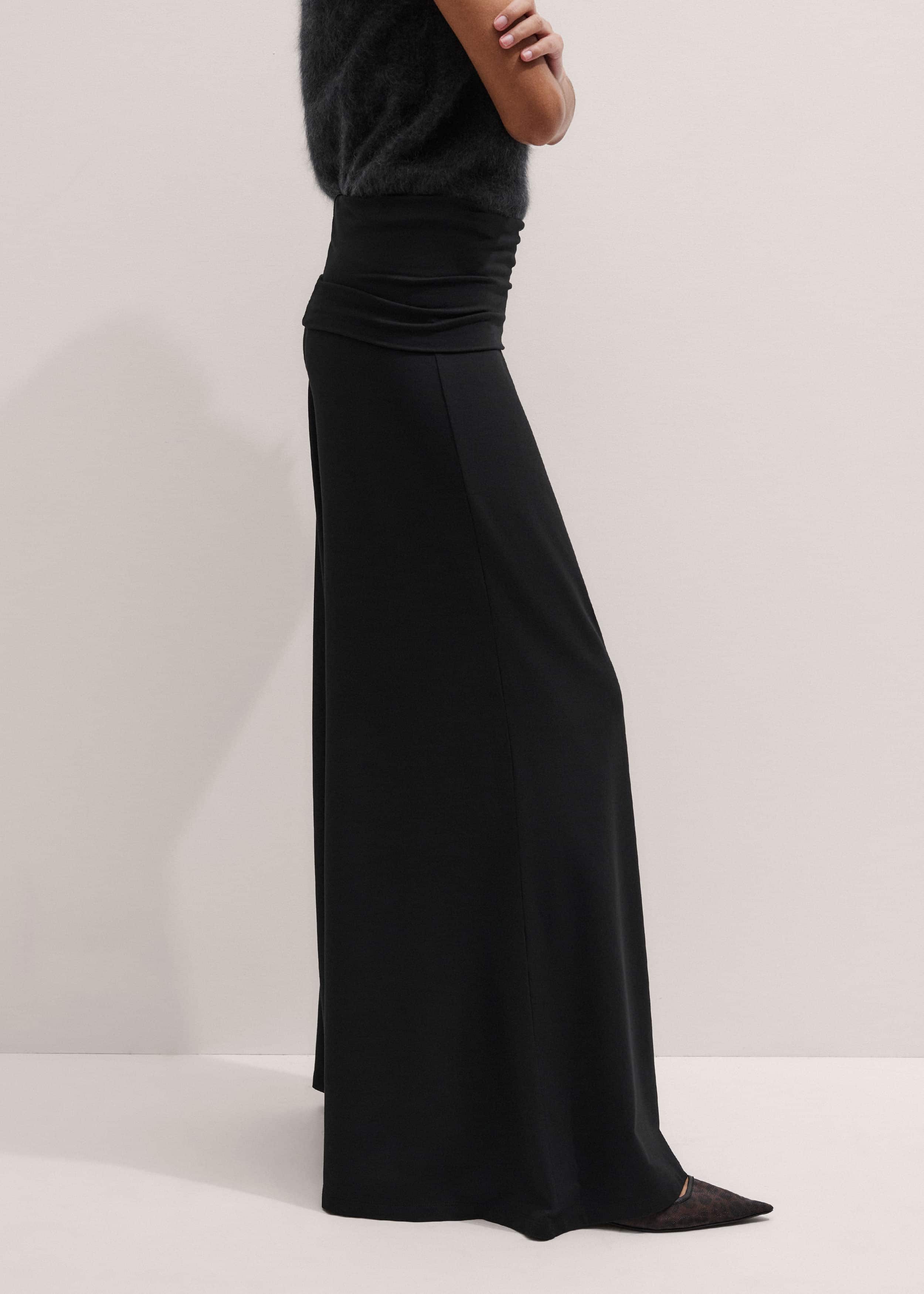 Black Super Wide Palazzo Pant meandem