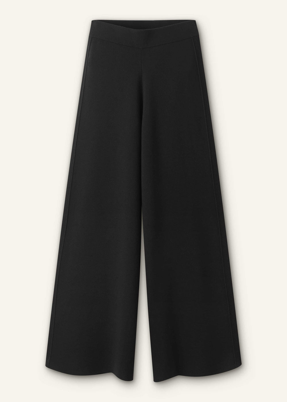 Black Silk Knit Evening Palazzo Pant meandem