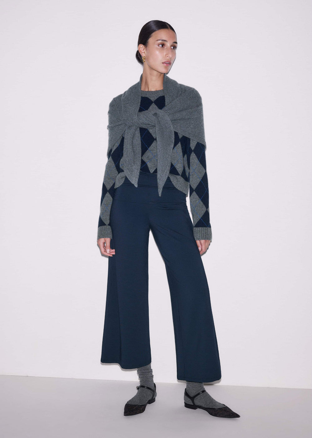 Crop Palazzo Pant - Dark Navy Travel Pants |Vacation Shop meandem