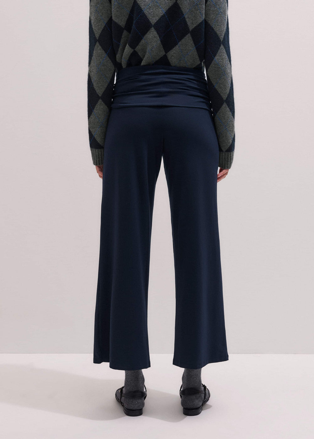 Crop Palazzo Pant - Dark Navy Travel Pants |Vacation Shop meandem
