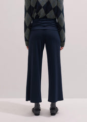 Crop Palazzo Pant - Dark Navy Travel Pants |Vacation Shop meandem