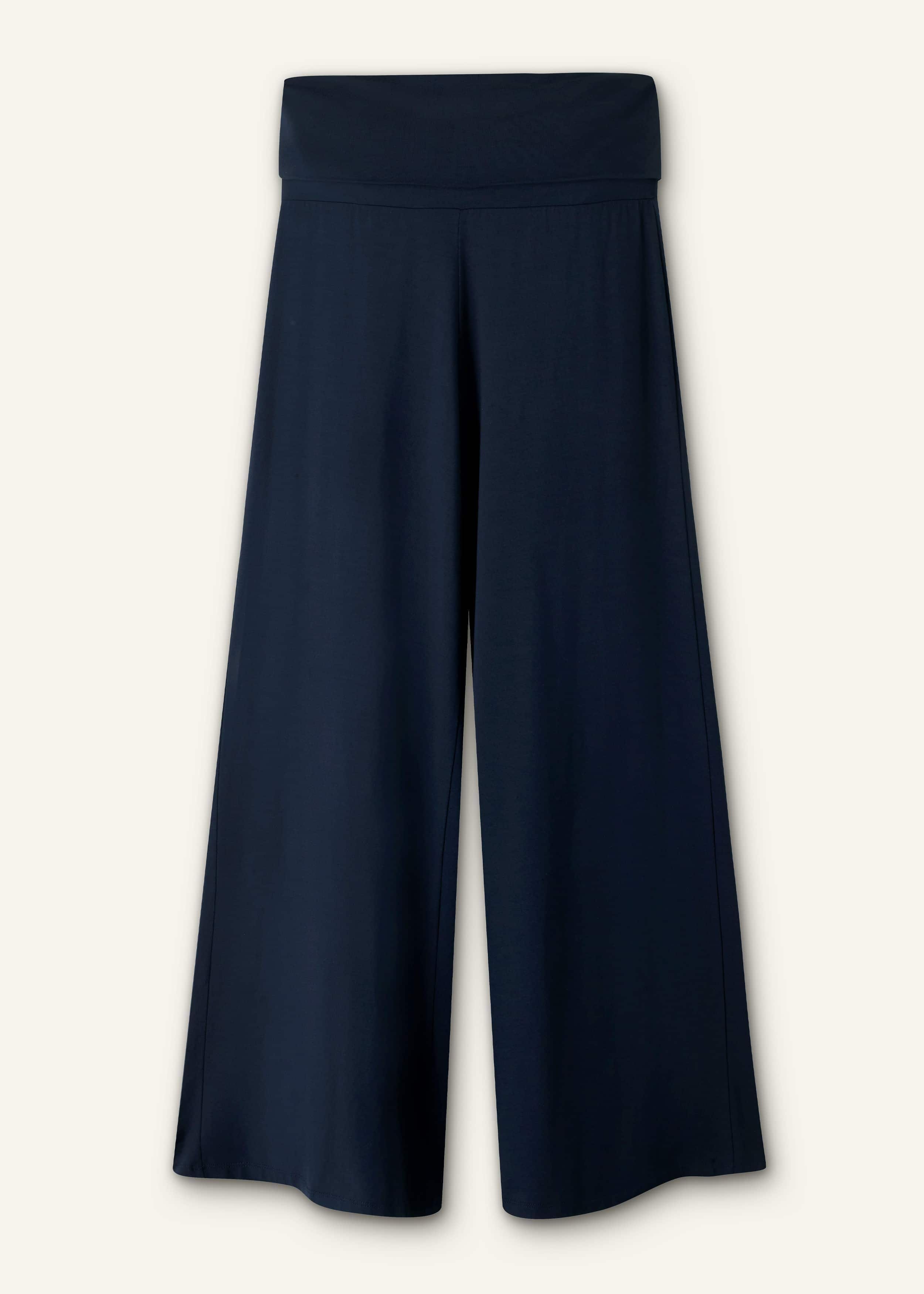 Crop Palazzo Pant - Dark Navy Travel Pants |Vacation Shop meandem
