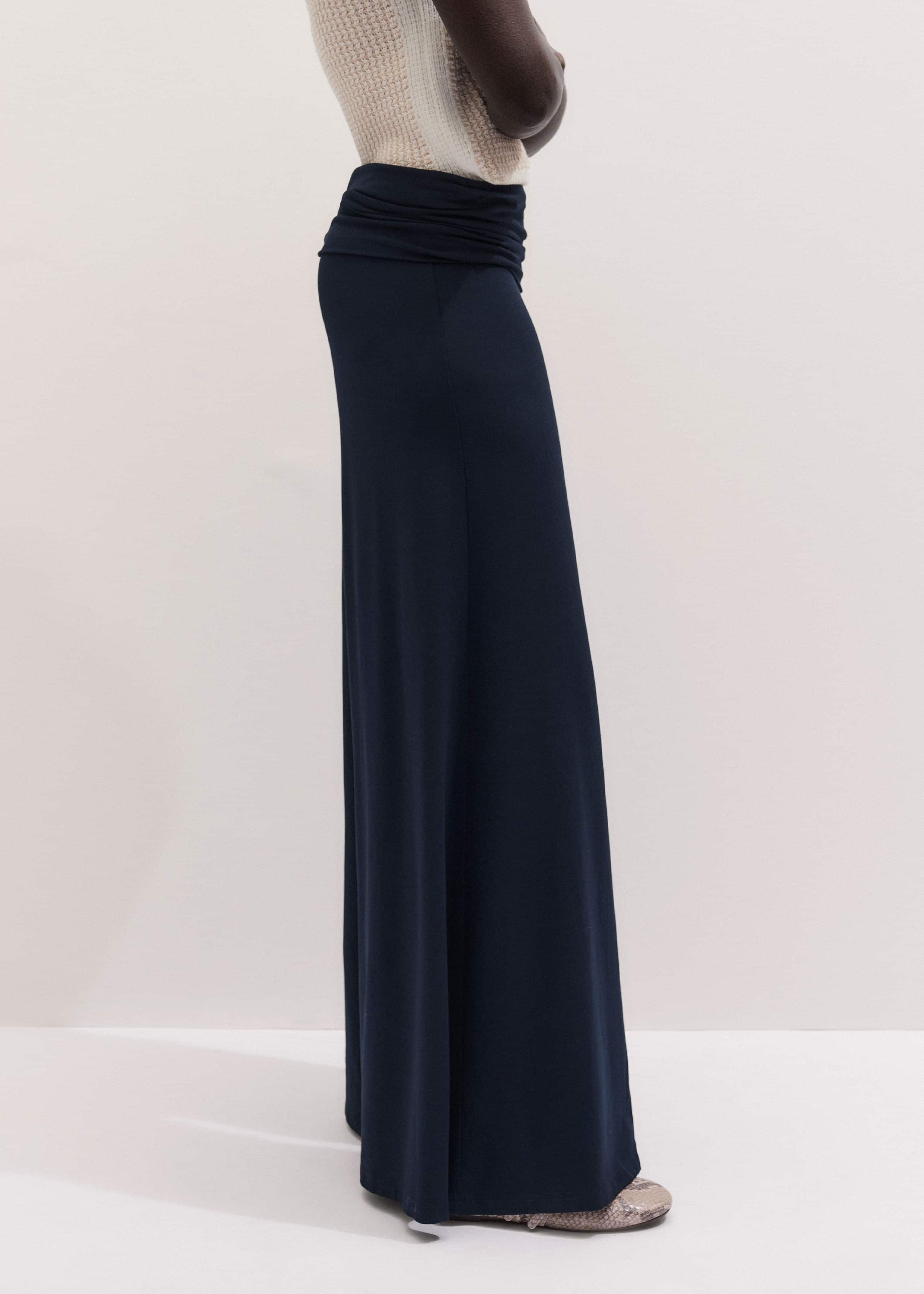 Navy Super Wide Palazzo Pant meandem