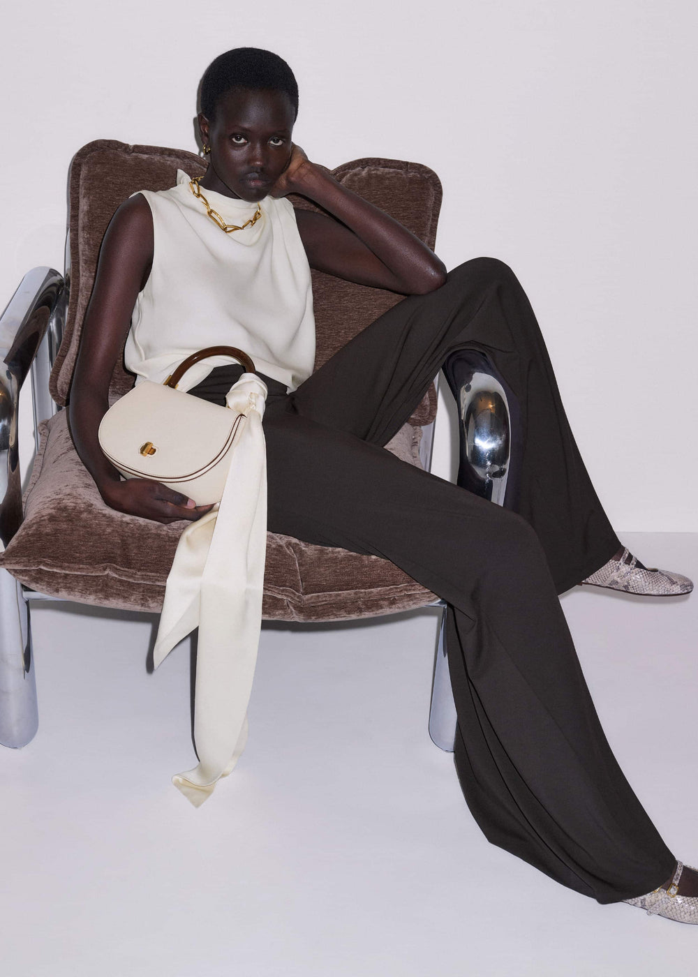 Brown Super Wide Palazzo Pant meandem