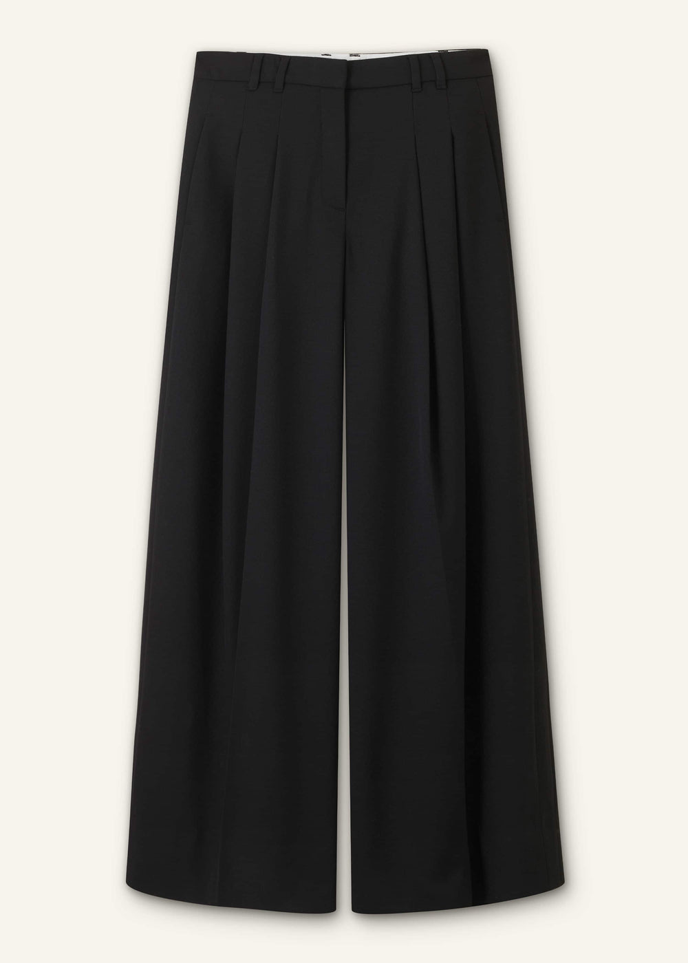 Black Wide-Leg Pleat Pant meandem