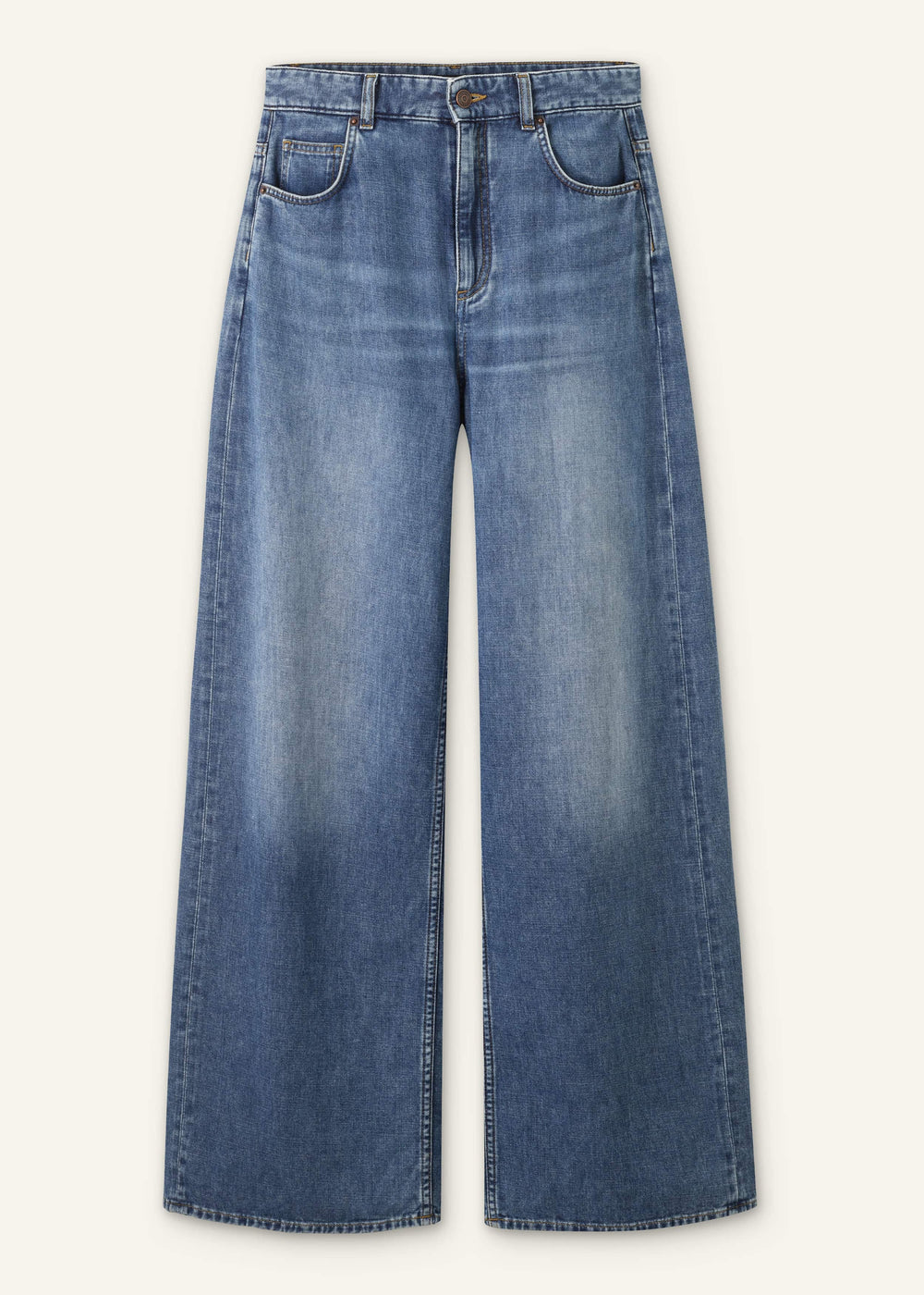 Blue Relaxed Baggy Wide-Leg Jean meandem