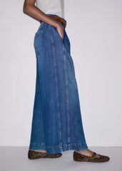 Blue Straight Culotte Jean meandem