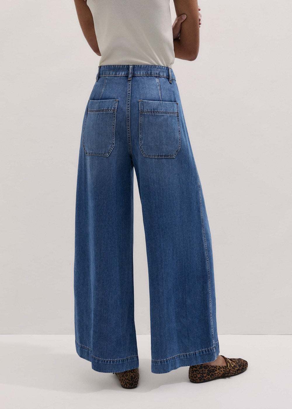 Blue Straight Culotte Jean meandem