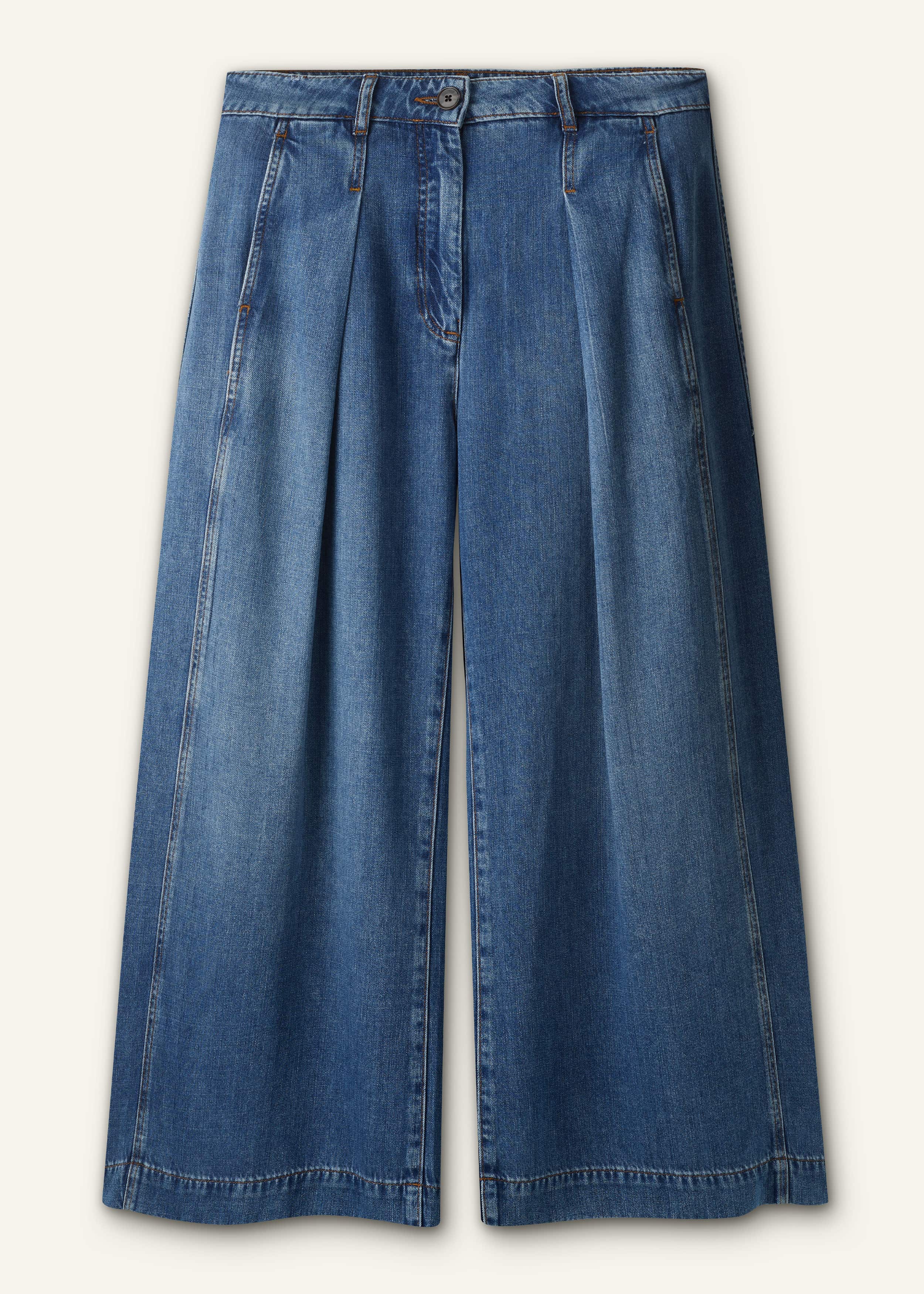 Blue Straight Culotte Jean meandem