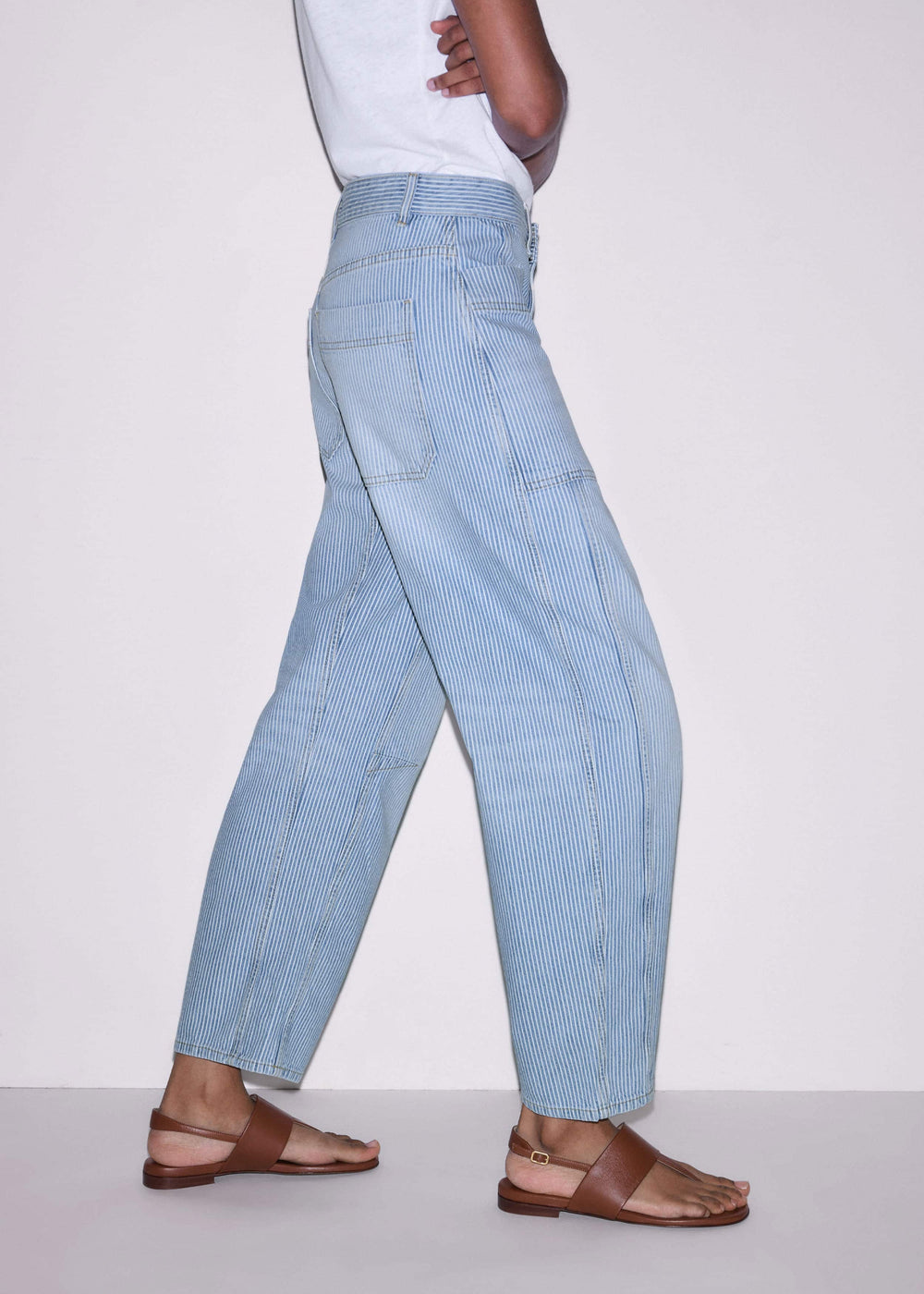 Blue Micro Stripe Engineered Leg Jean meandem