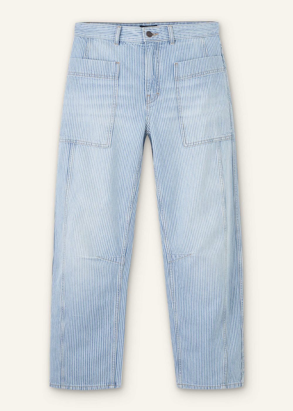 Blue Micro Stripe Engineered Leg Jean meandem
