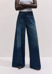 Mid Blue Super Wide Baggy Jean meandem