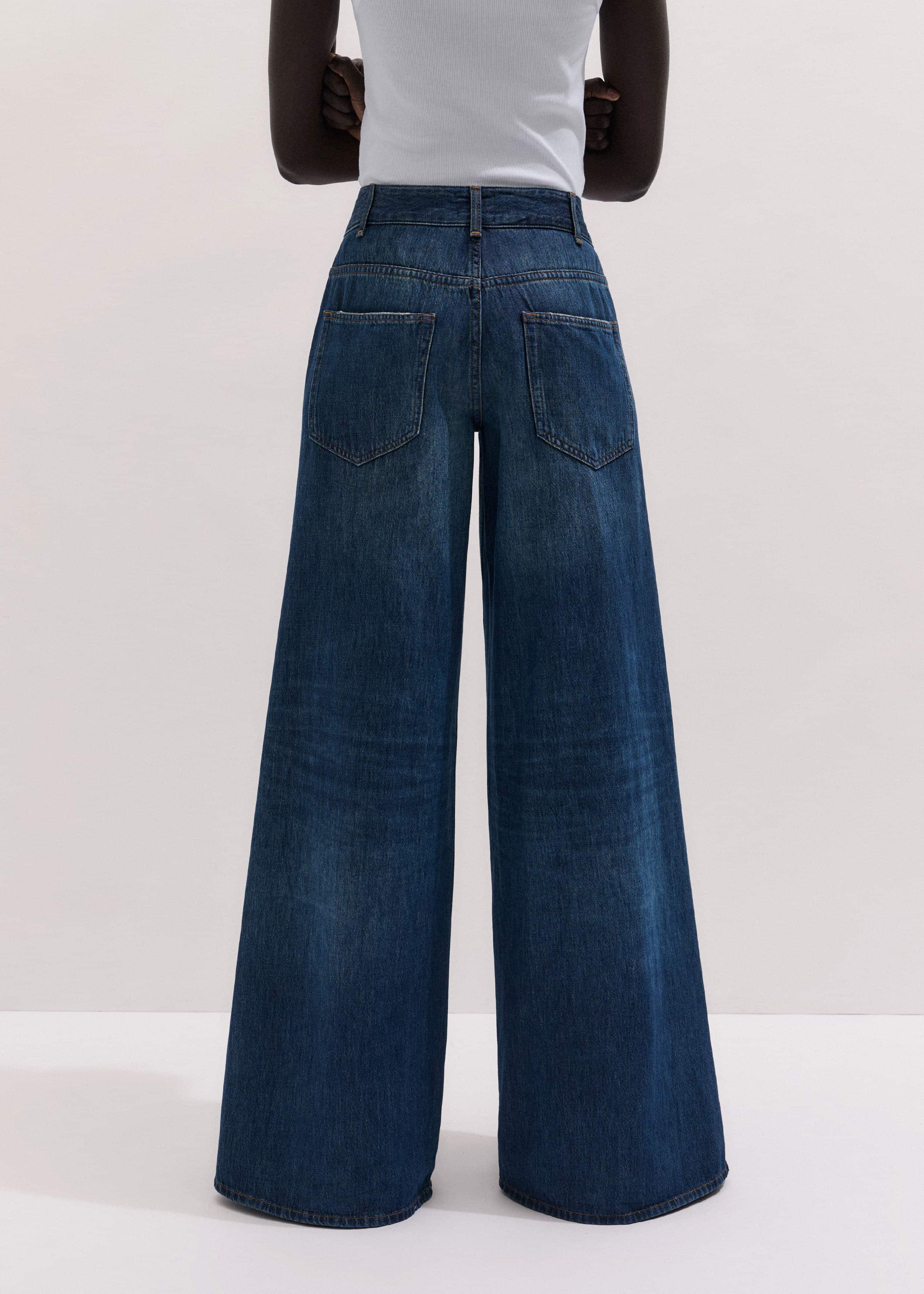 Mid Blue Super Wide Baggy Jean meandem