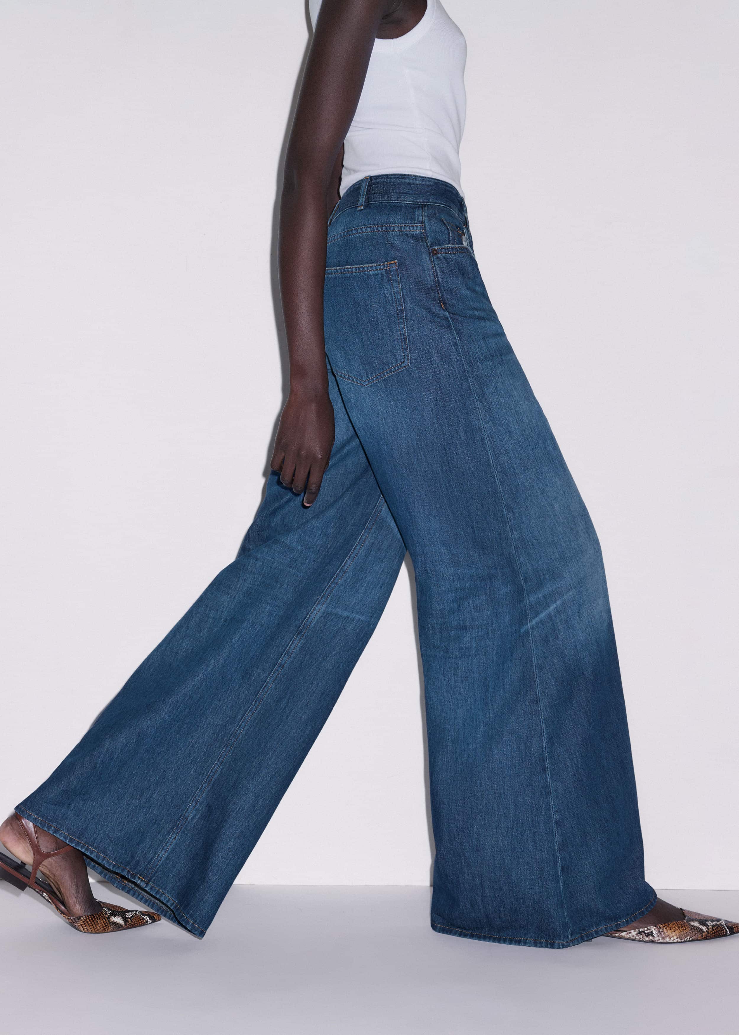 Mid Blue Super Wide Baggy Jean meandem