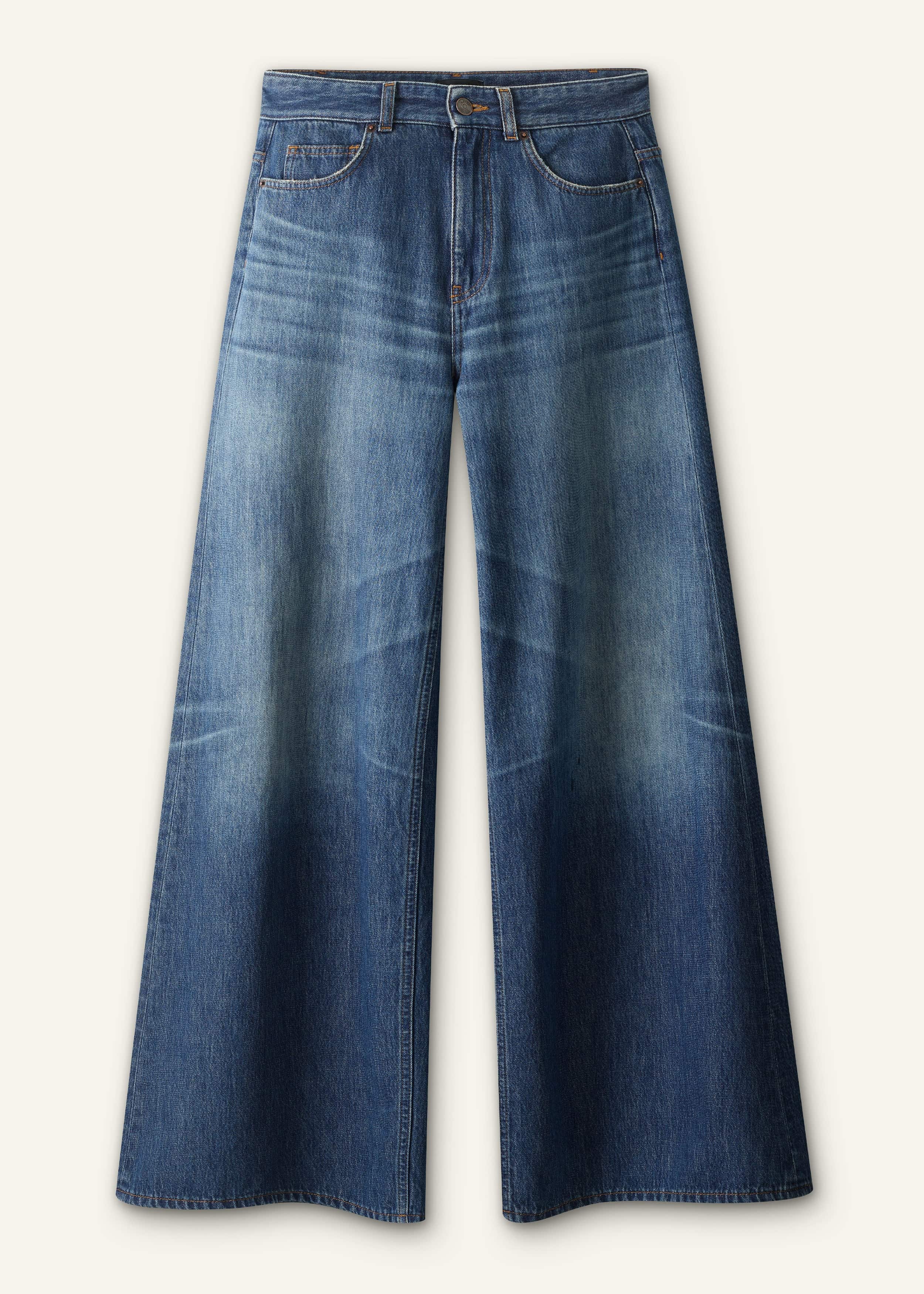 Mid Blue Super Wide Baggy Jean meandem