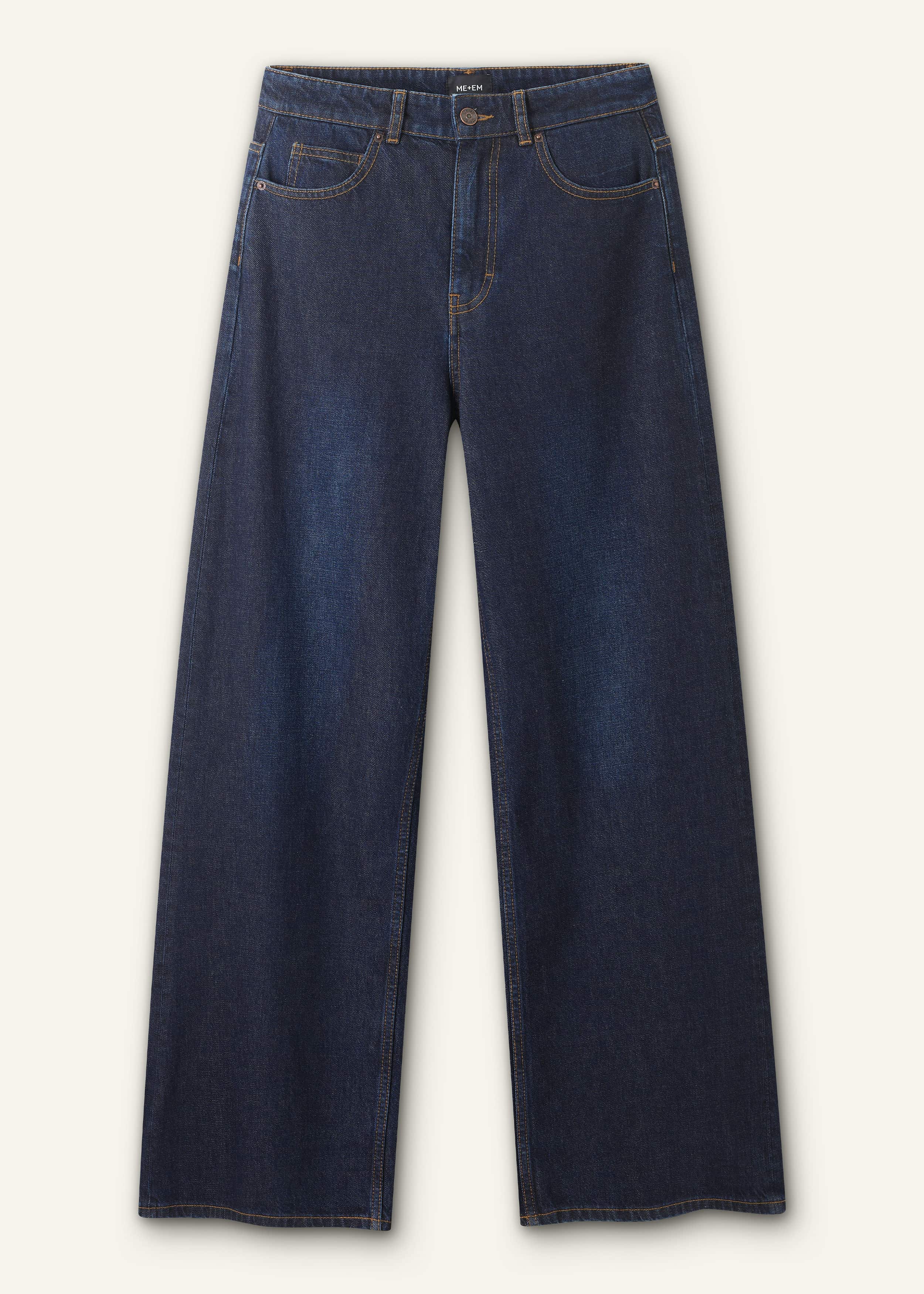 Dark Blue Rinse Wash Ultimate Wide-Leg Jean meandem