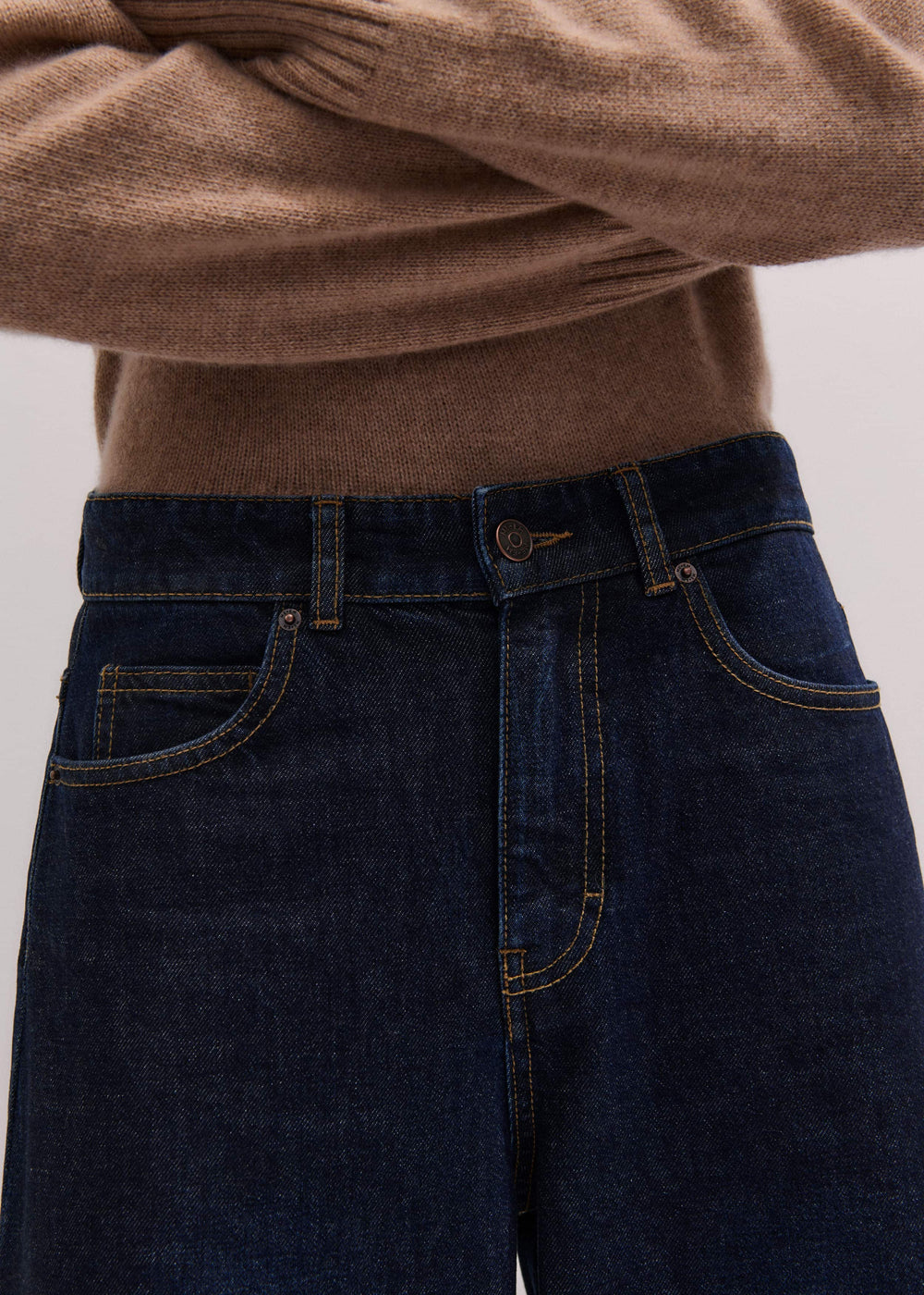 Dark Blue Rinse Wash Ultimate Wide-Leg Jean meandem