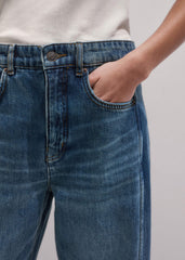 Mid Blue Exaggerated Tapered Jean meandem