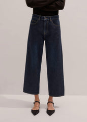 Dark Blue Straight Crop Jean meandem