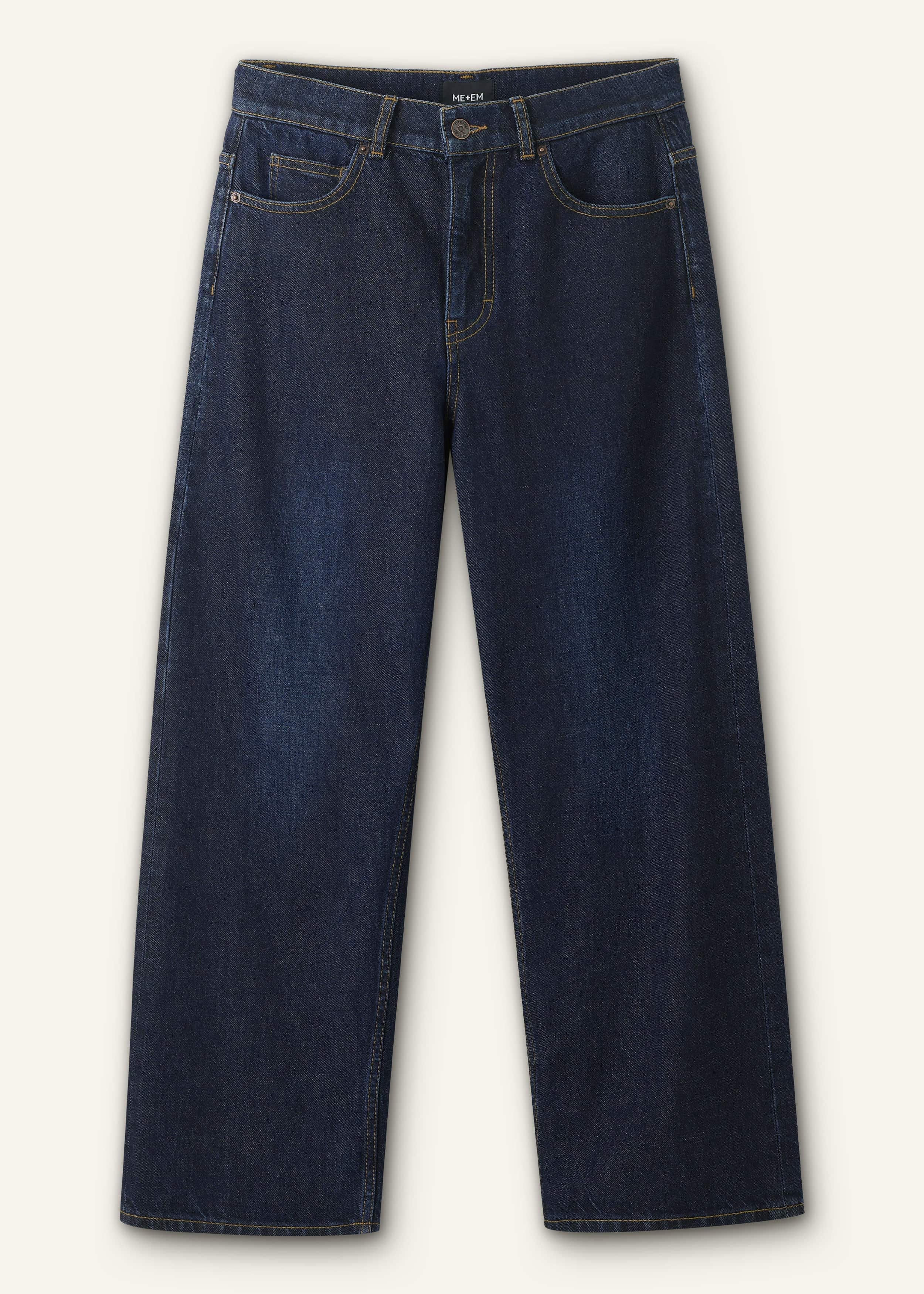Dark Blue Straight Crop Jean meandem
