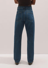 Blue Full-Length Straight Jean meandem
