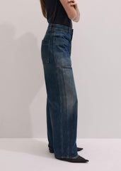Blue Patch Pocket Baggy Jean meandem