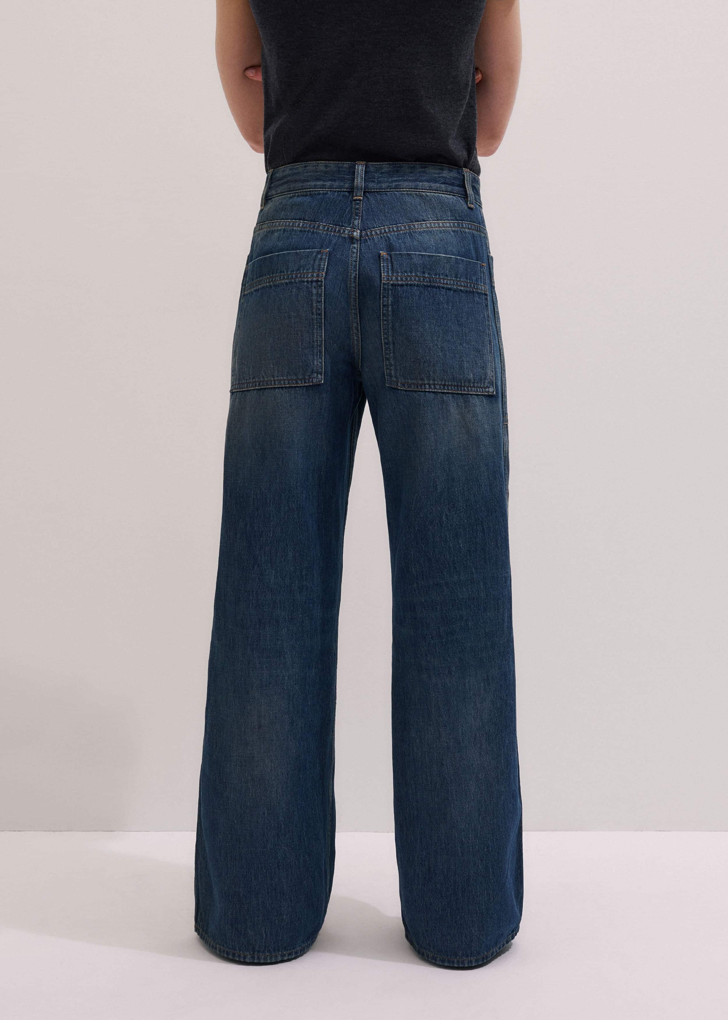 Blue Patch Pocket Baggy Jean meandem