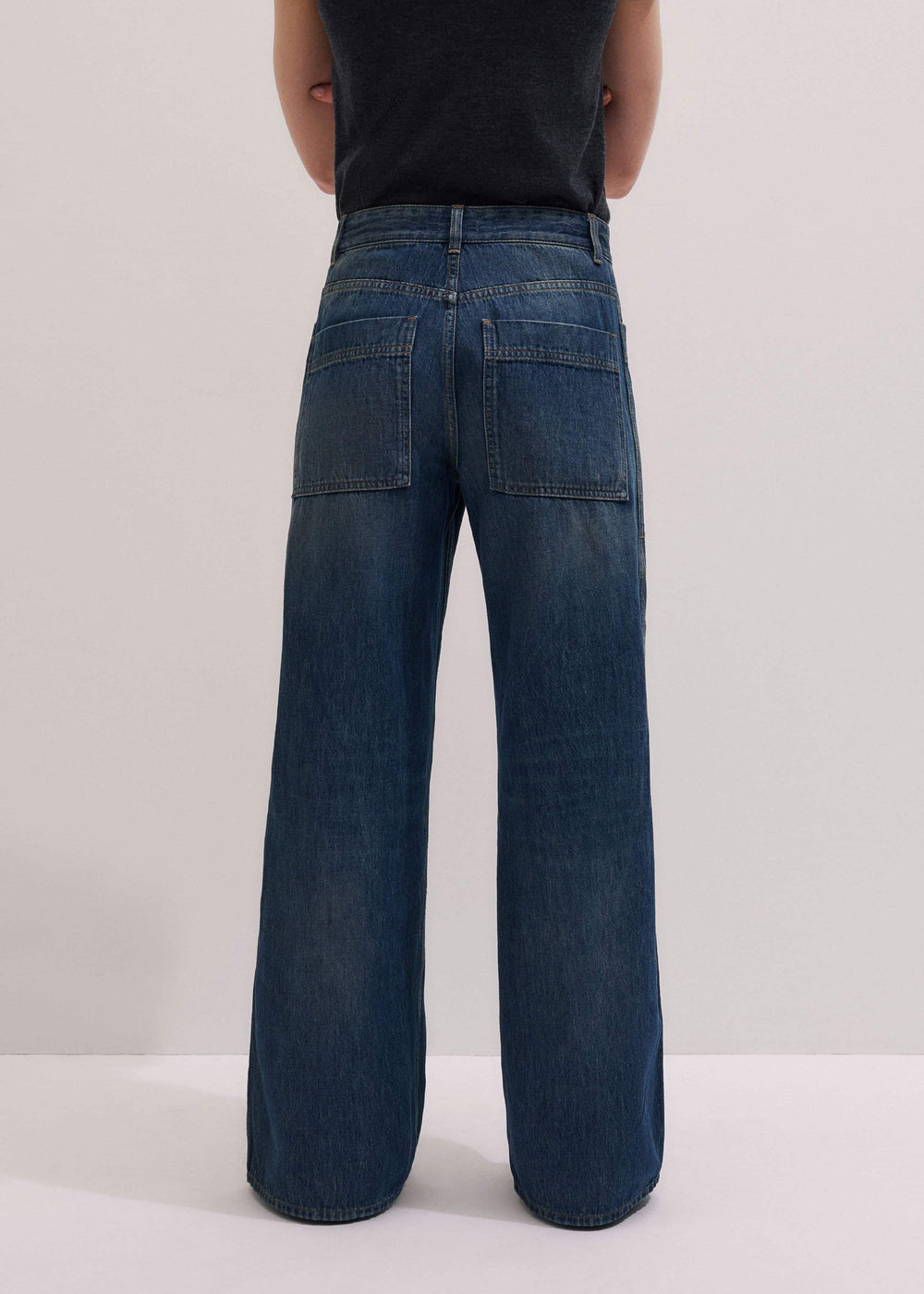 Blue Patch Pocket Baggy Jean meandem