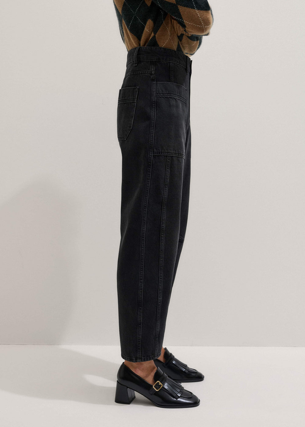 Black Patch Pocket Engineered Jean meandem