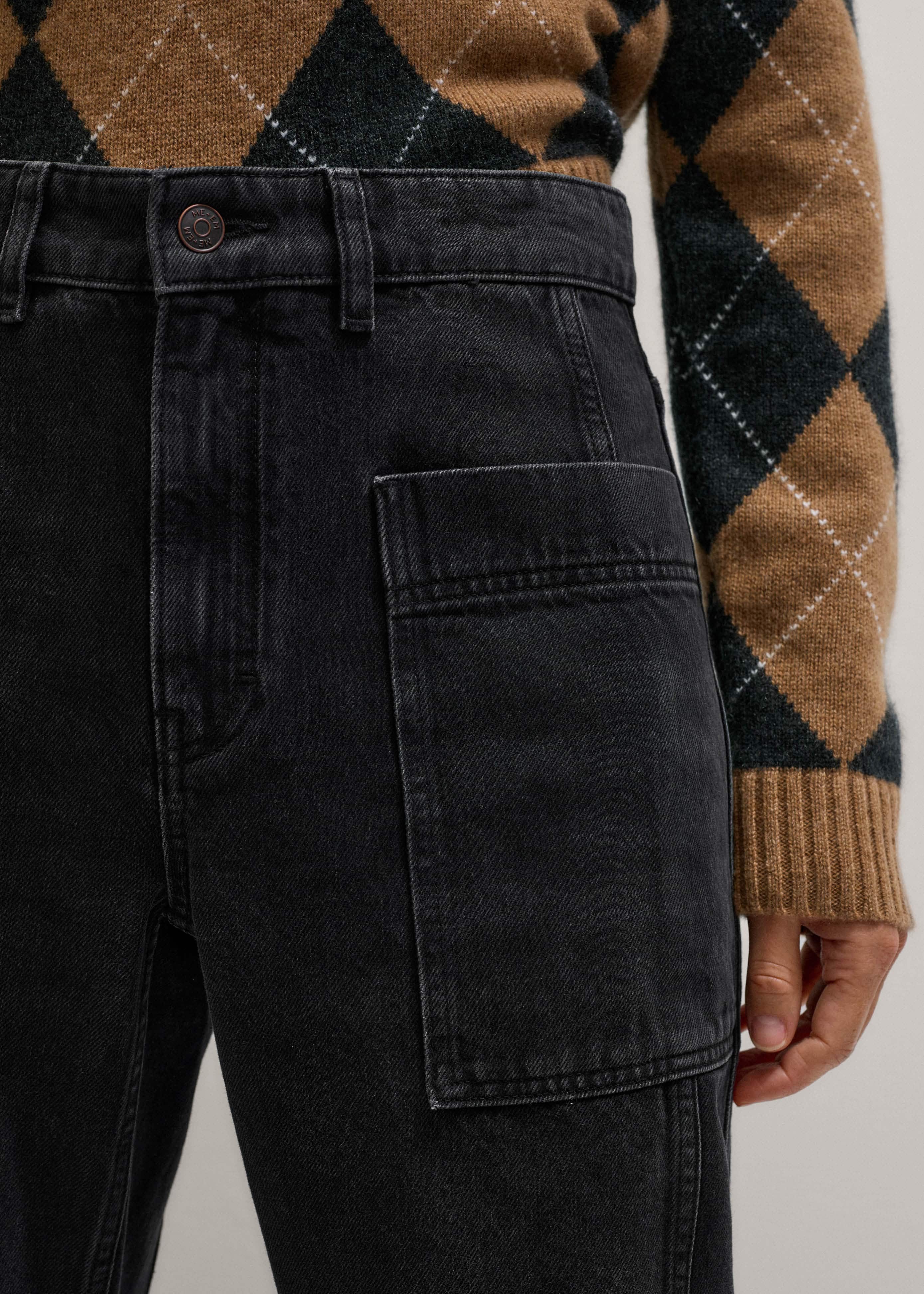 Black Patch Pocket Engineered Jean meandem